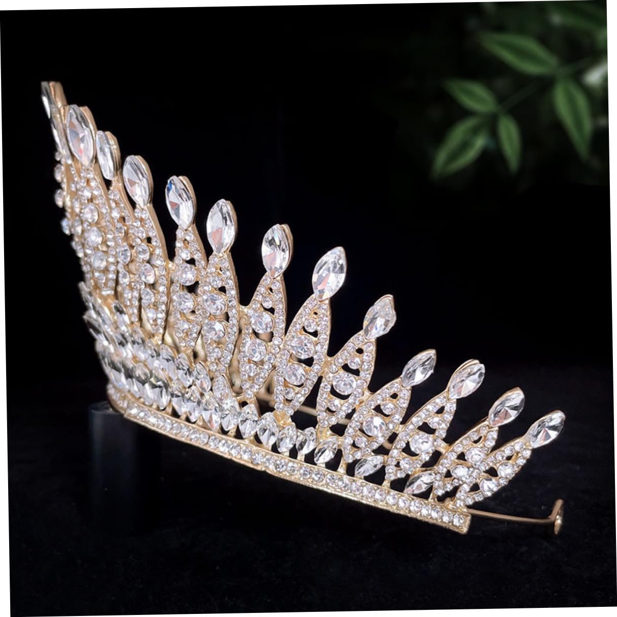 POPETPOP Corona Fascia per Capelli Sposa Tiara da Sposa in Metallo Leggero Accessorio per Capelli Unico per Matrimonio Compleanno e Feste Donna