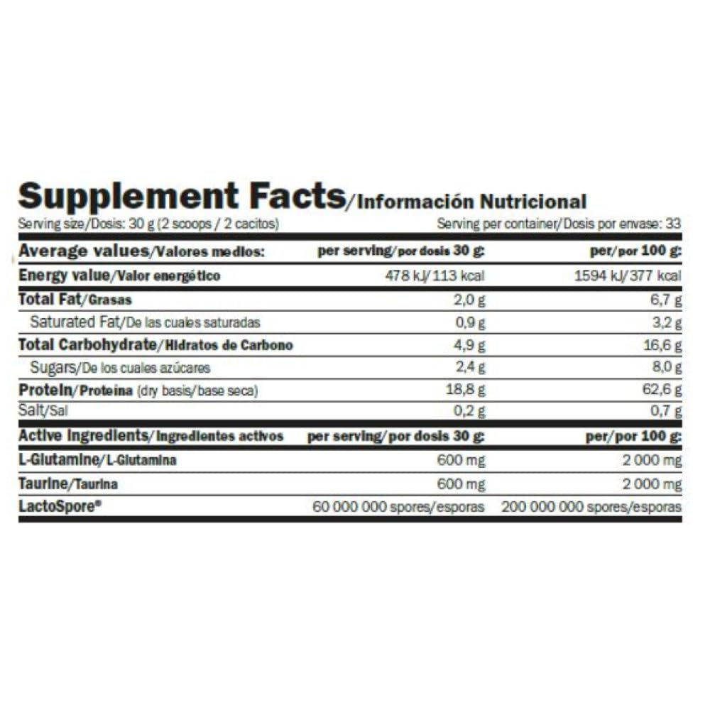 Amix - Gourmet Protein - Suplemento Alimenticio - Mejora del Rendimiento - Contiene Aminoácidos Bcaa - Glutamina en Polvo - Nutrición Deportiva - Sabor a Coco-Vainilla-Yogurt - Bote de 1 Kg