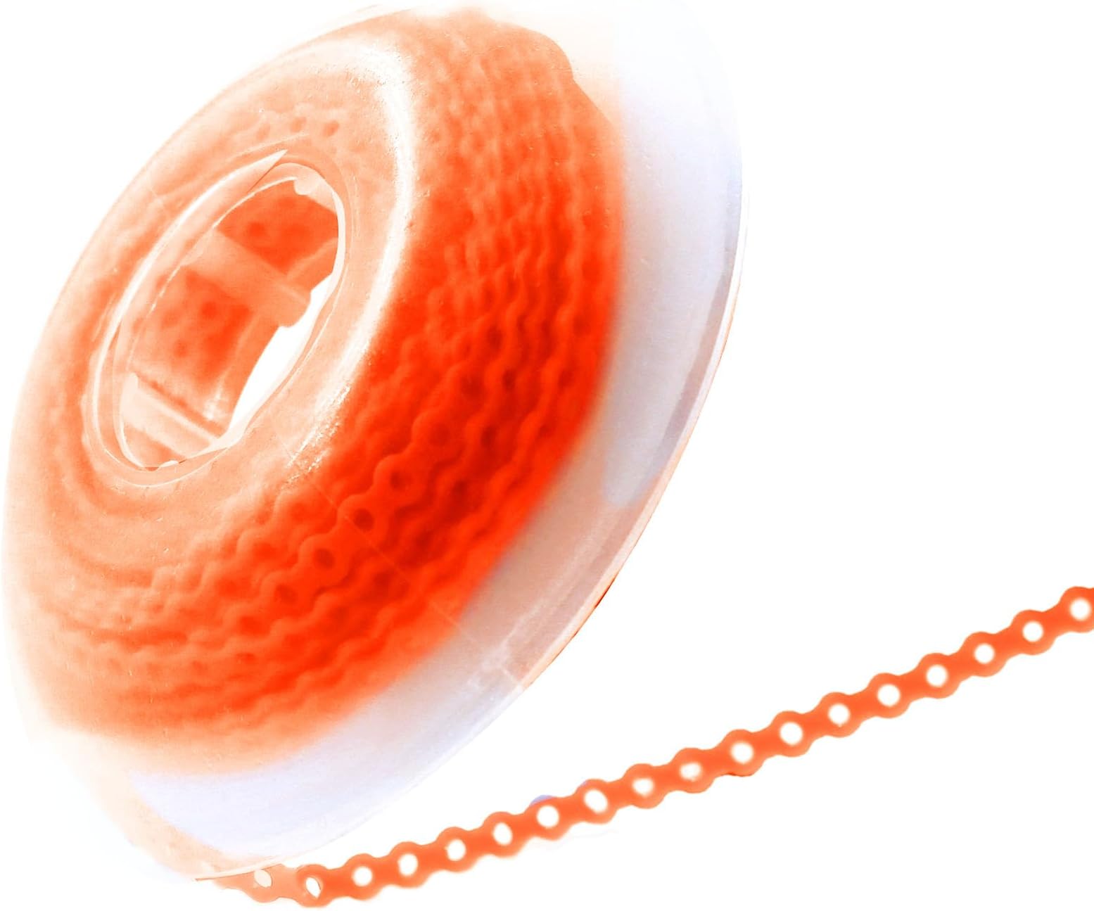 1 Roll Orthodontic Rubber Chains, Braces Power Chains consisted force in closed, short, long 15'' spools (short, 0.136’’(3.3mm), Salmon)