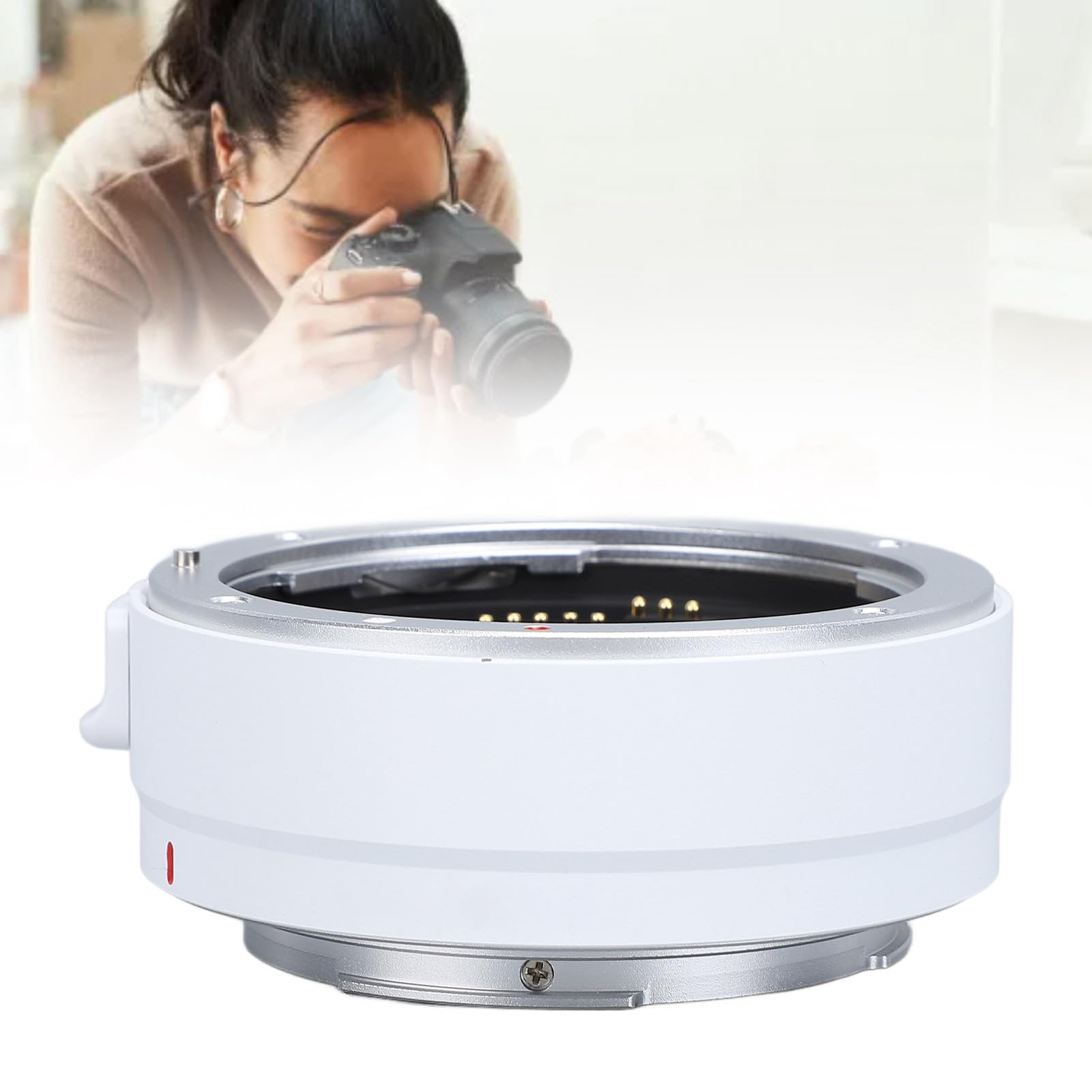 Fabater Per Adattatore Per Obiettivo Fotocamera Serie R in Lega di Alluminio Messa a Fuoco Automatica Anti-vibrazione Adattatore da Obiettivo EF EF S a R Per Fotocamera Mirrorless R7 6 10 R5C R3 5 RP