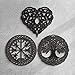 Roowest 3 Pcs Viking Wall Decor Celtic Symbol Nordic Decor Norse Black Wooden Hanging Wall Art Celtic Cross Knot Sculpture Vikings Rune Irish Sign Decorative Artwork Gift for Home Office