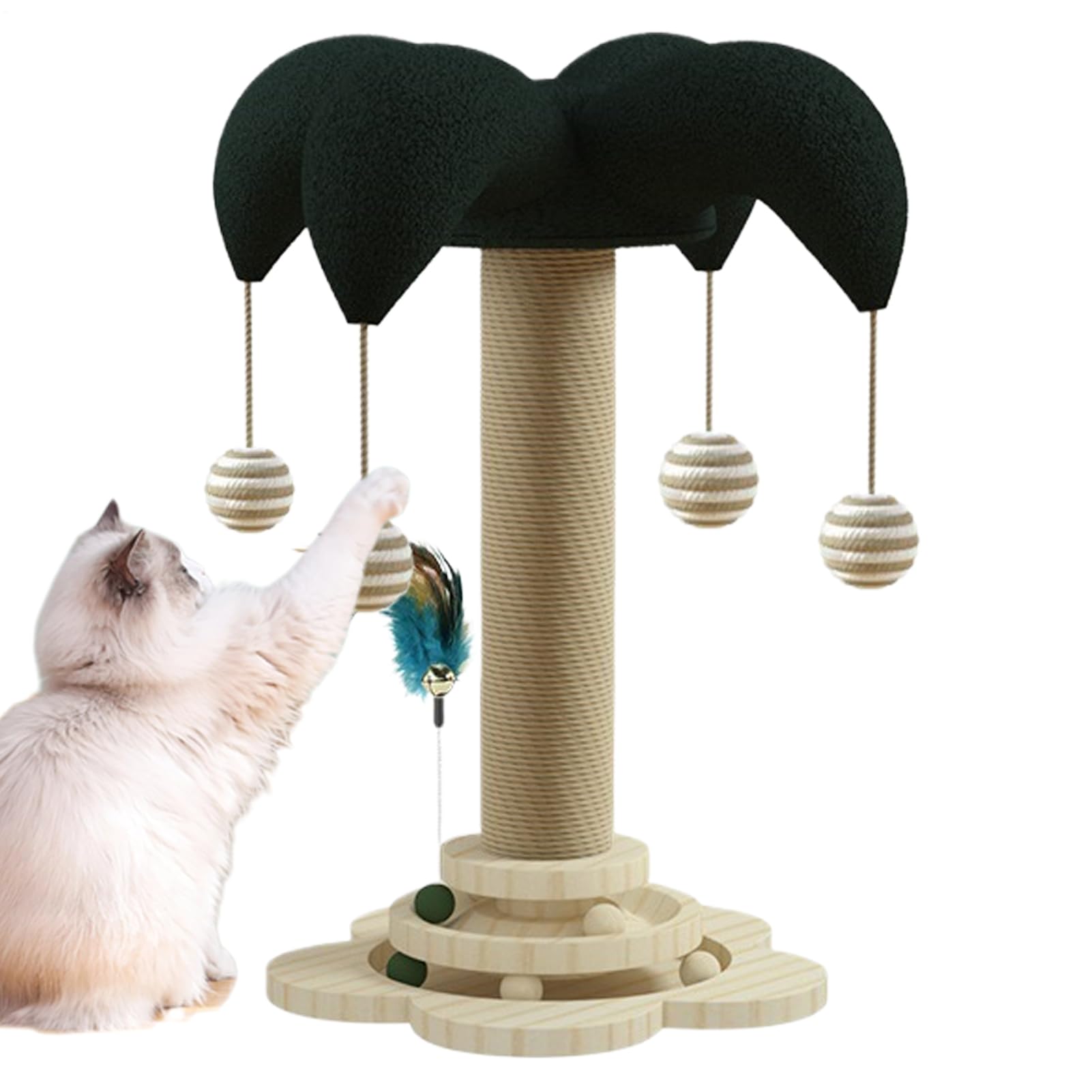 für Katzen, langlebig, mit hängender Kugel, Spielzeug zum Zahnen