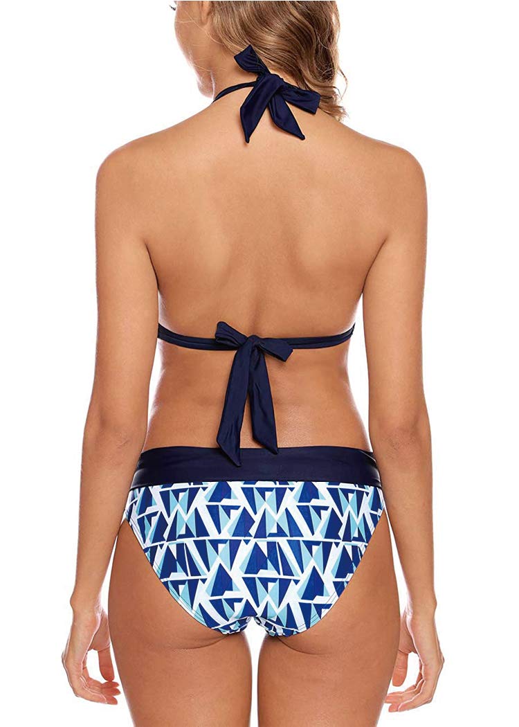 Damen Bikini Set Triangel Badeanzug Strand Ties Zweiteiliger Bademode Bikinihose
