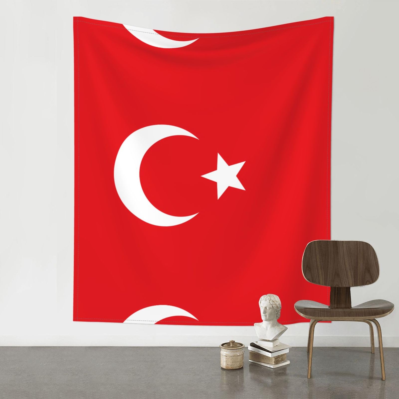 YYHHAOFA Flag of Turkey Prints 60x51in Wall Tapestry - Durable Polyester Throw Blanket for Dorm Decor, Beach Picnics & Versatile Room Layering