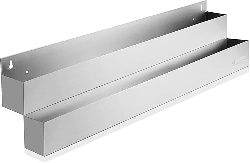 GRIDMANN Riel de velocidad de doble nivel de 42 pulgadas - Soporte para botellas de licor de acero inoxidable para barras