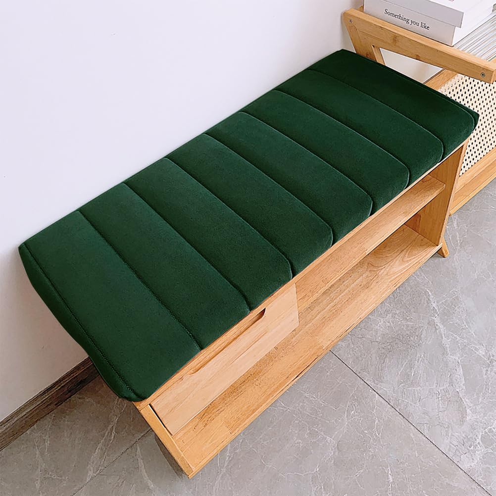 Coussin pour banc de jardin vert foncé pour repas en terrasse
