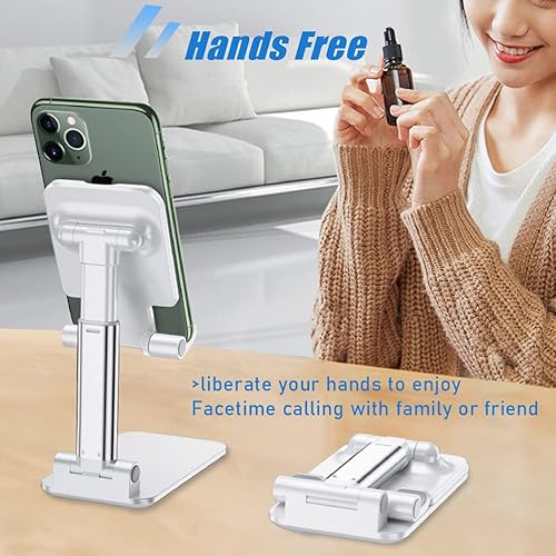 Miniatura 3 de 2 soportes para teléfono celular MT-6, ángulo y altura ajustables, almohadilla de silicona antideslizante, plegable y portátil, compatible con