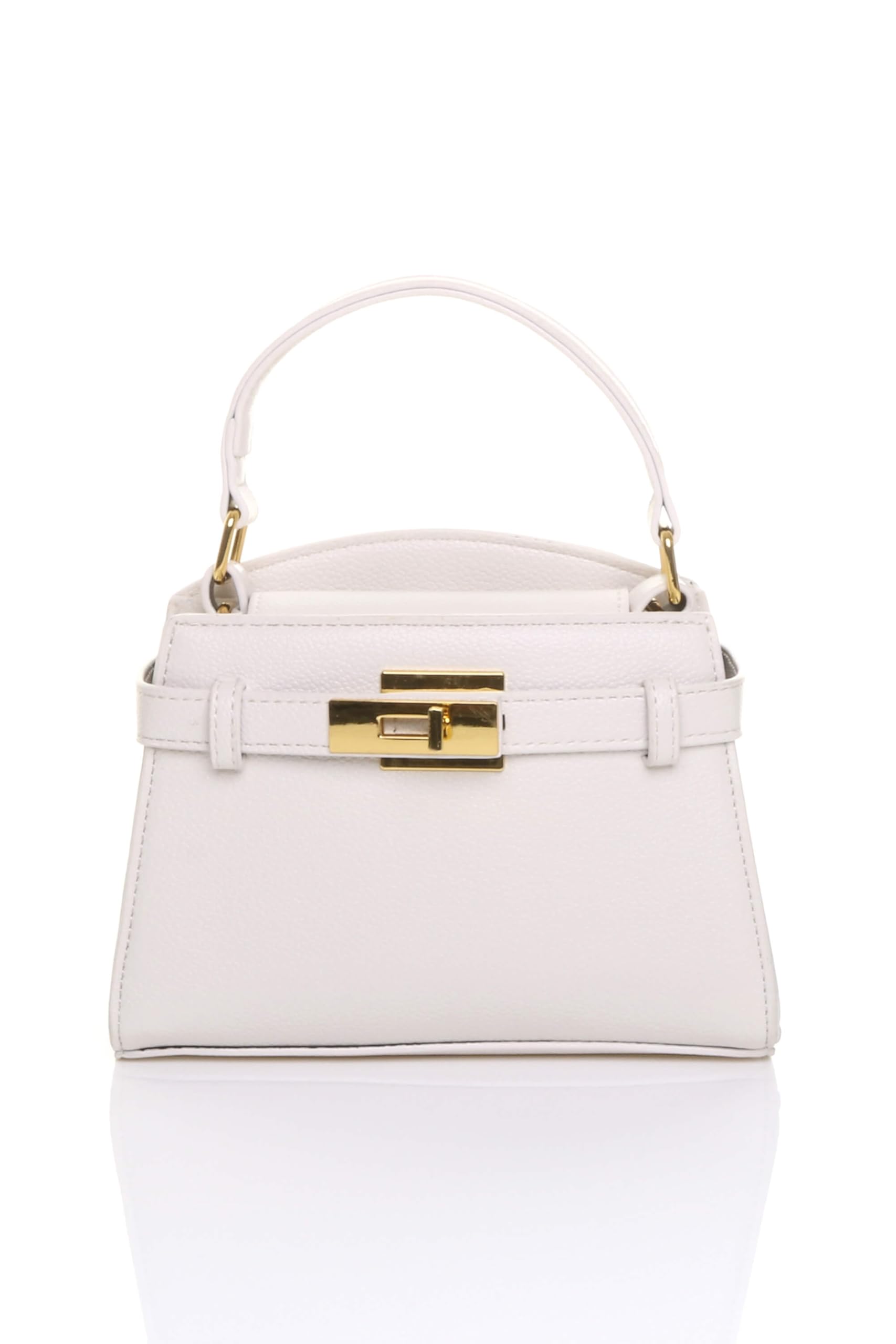 AJVANI Top Handle Buckle Strap Mini Tote Shoulder Bag