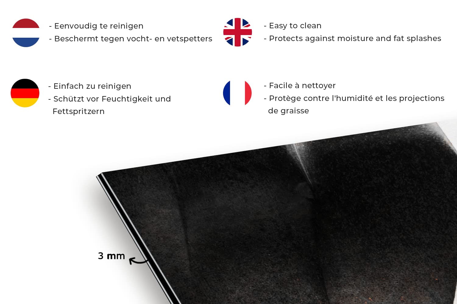 Fond de hotte/Crédence Aluminium Anodisé Or H 60 cm x L 120 cm | Leroy