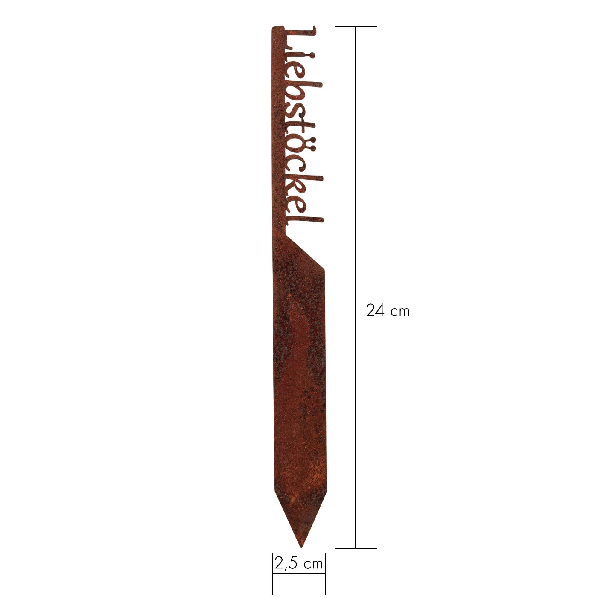 EXTRAVAGANT® Kräuterstecker Pflanzenschilder Metall Stahl Edelrost wetterfest Gartenstecker