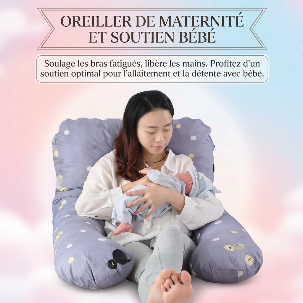 Coussin Ergonomique Chillow Original-Coussin Corps Entier pour Femme Enceinte Support Ergonomique Ventre Et Dos Idéal pour Sommeil Et Allaitement Housse Douce (Blanc,140x80cm(2kg))