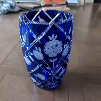 クリスタル花瓶　ラスト１つ STILLEBEN フラワーベース Concave Vase Fan 高さ20cm Atlantic