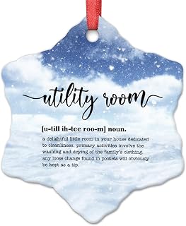 Utility Room Definition Typography Christmas Ornaments 2022 Utility Room Christmas Decorations for Tree Utility Room Definition Personalized Christmas Ornaments Keepsake Gifts for Anniversary Holiday