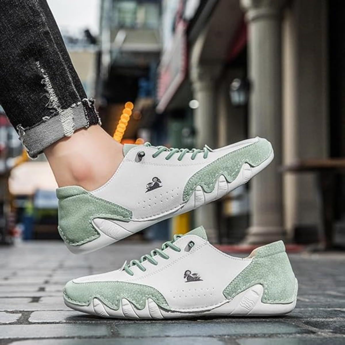 Handgefertigte Leder-Low-Top-Wanderschuhe für Herren und Damen