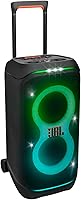 JBL PartyBox Stage 320 Portable Party Speaker: Pro Sound, 18Hr Battery, Lightshow, IPX4 Splashproof, Wheels & Handle - Black