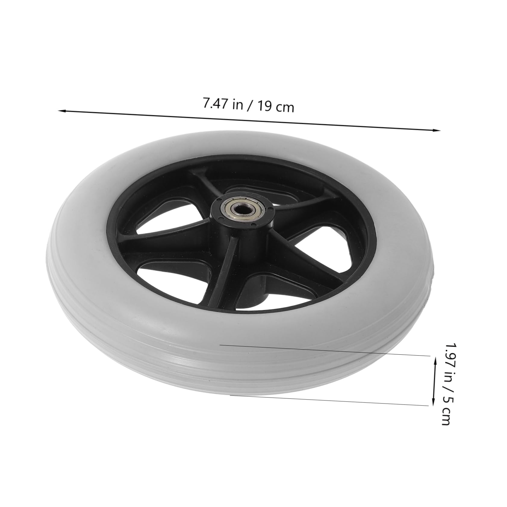 VILLCASE 2pcs Replacement Wheels for Transport Wheelchair Front Wheel Walker Wheels Wheelchair Front Castor Wheels Wheelchair Accessories and Parts Grey