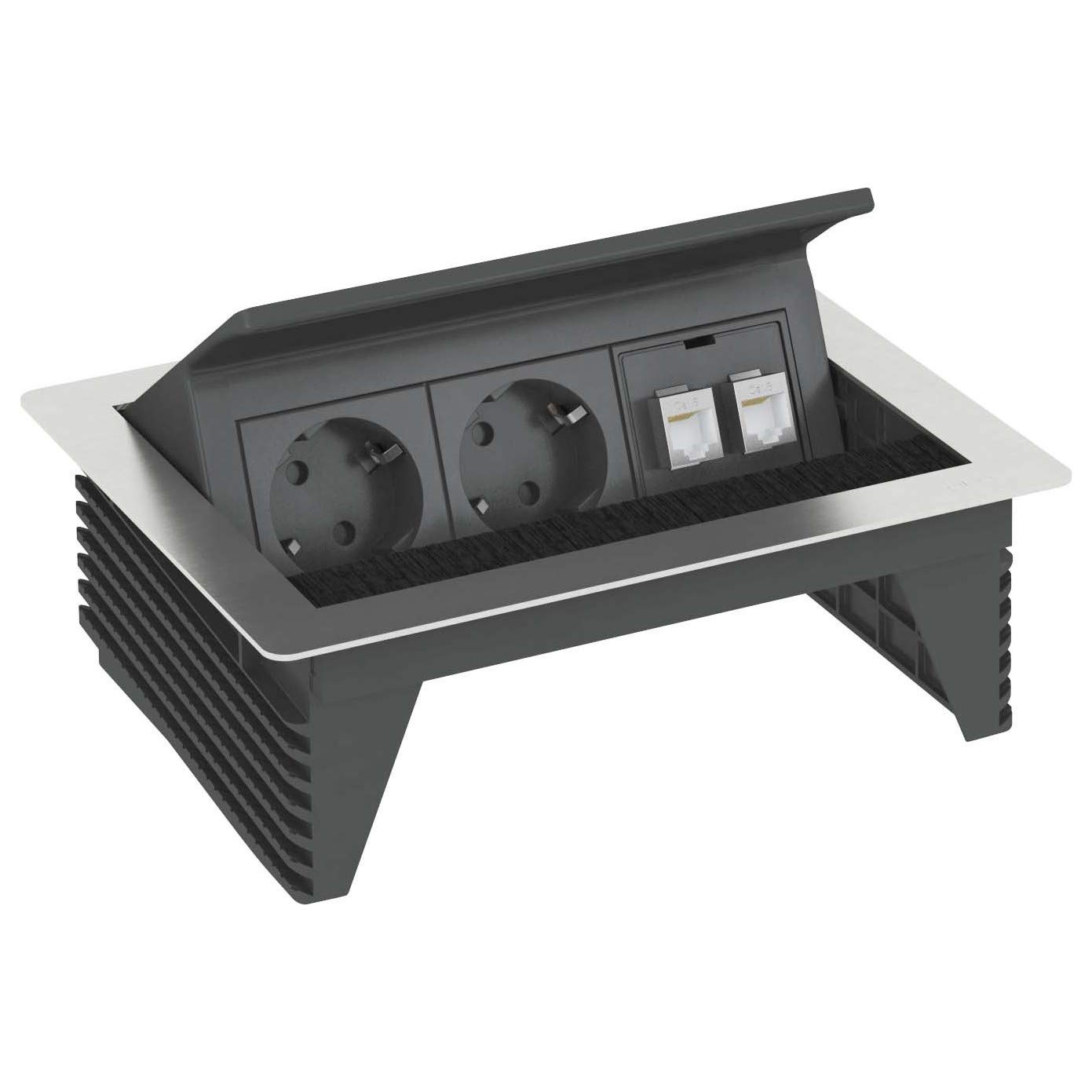 Deskbox bloc encastrable pour résoudre le désordre des câbles sur table