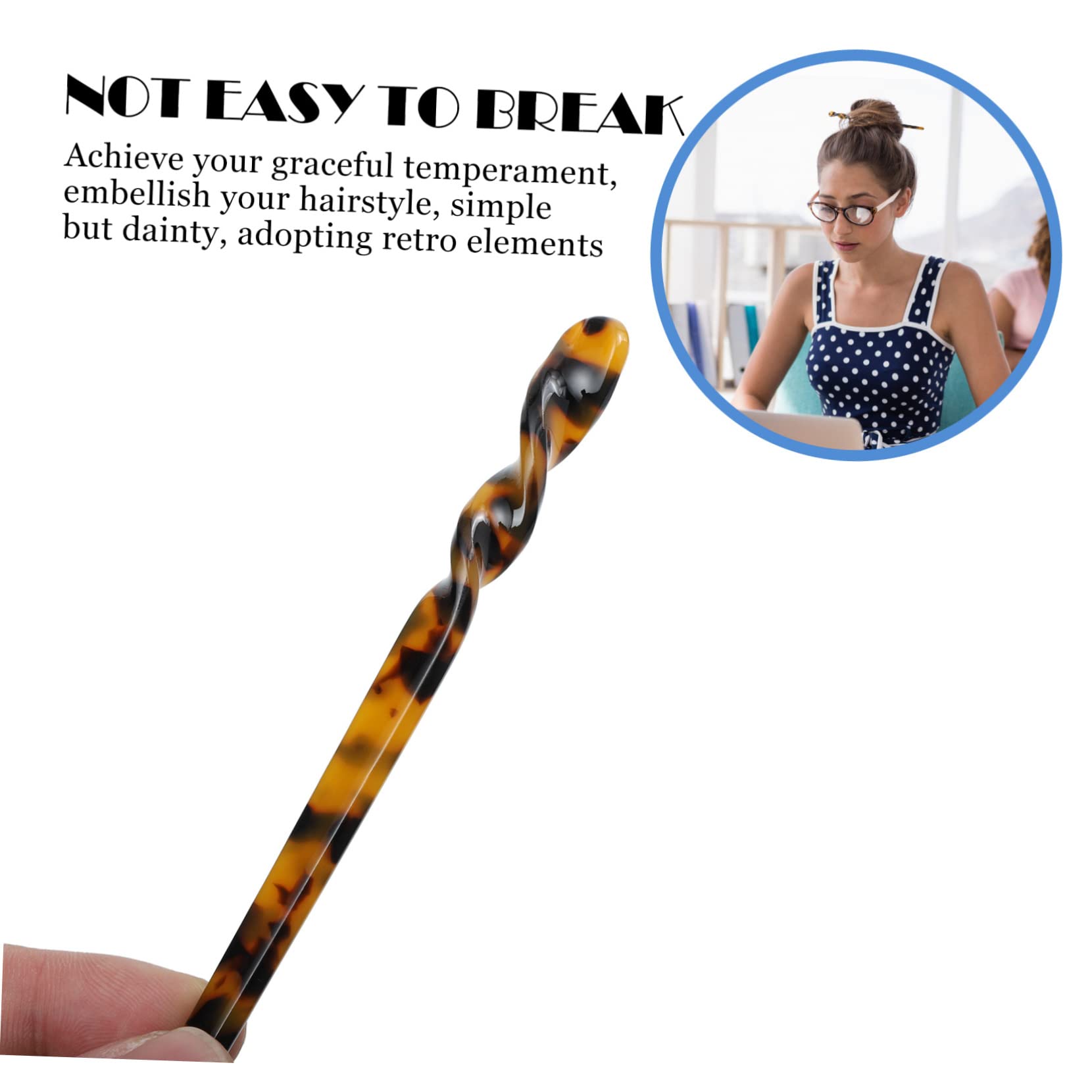 MAGICLULU Stk Haarnadel Haarschmuck Haar Klammern Haarstäbchen aus Acetat Haarstäbchen für Brötchen Haarspangen Essstäbchen Damenhaarstäbchen Haargabelstöcke für Frauen Jahrgang Haarstock