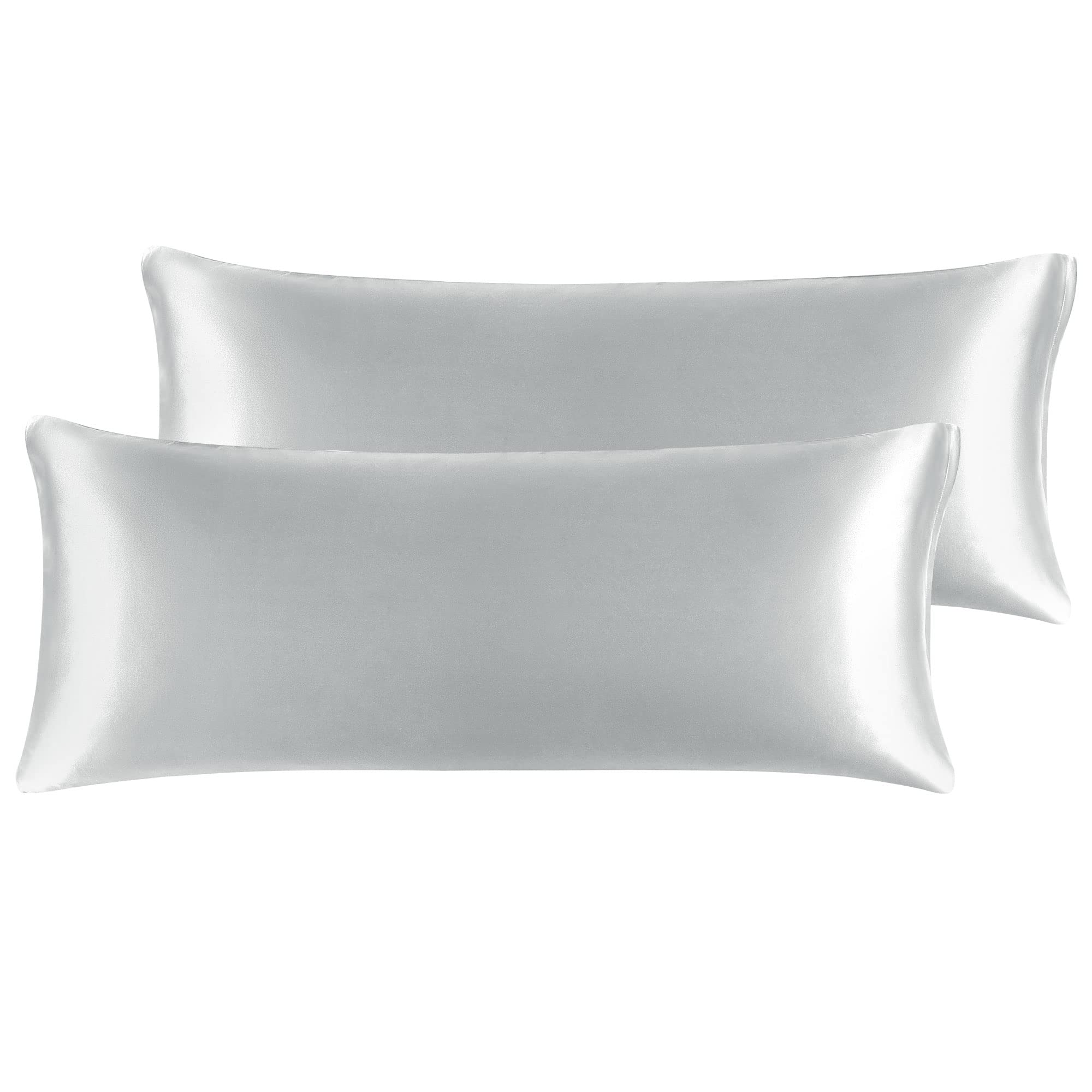 PiccoCasa Satin Body Pillowcases for Hair and Skin 2 Pack Luxury Silky Pillow Cover Smooth Long Satin Pillow