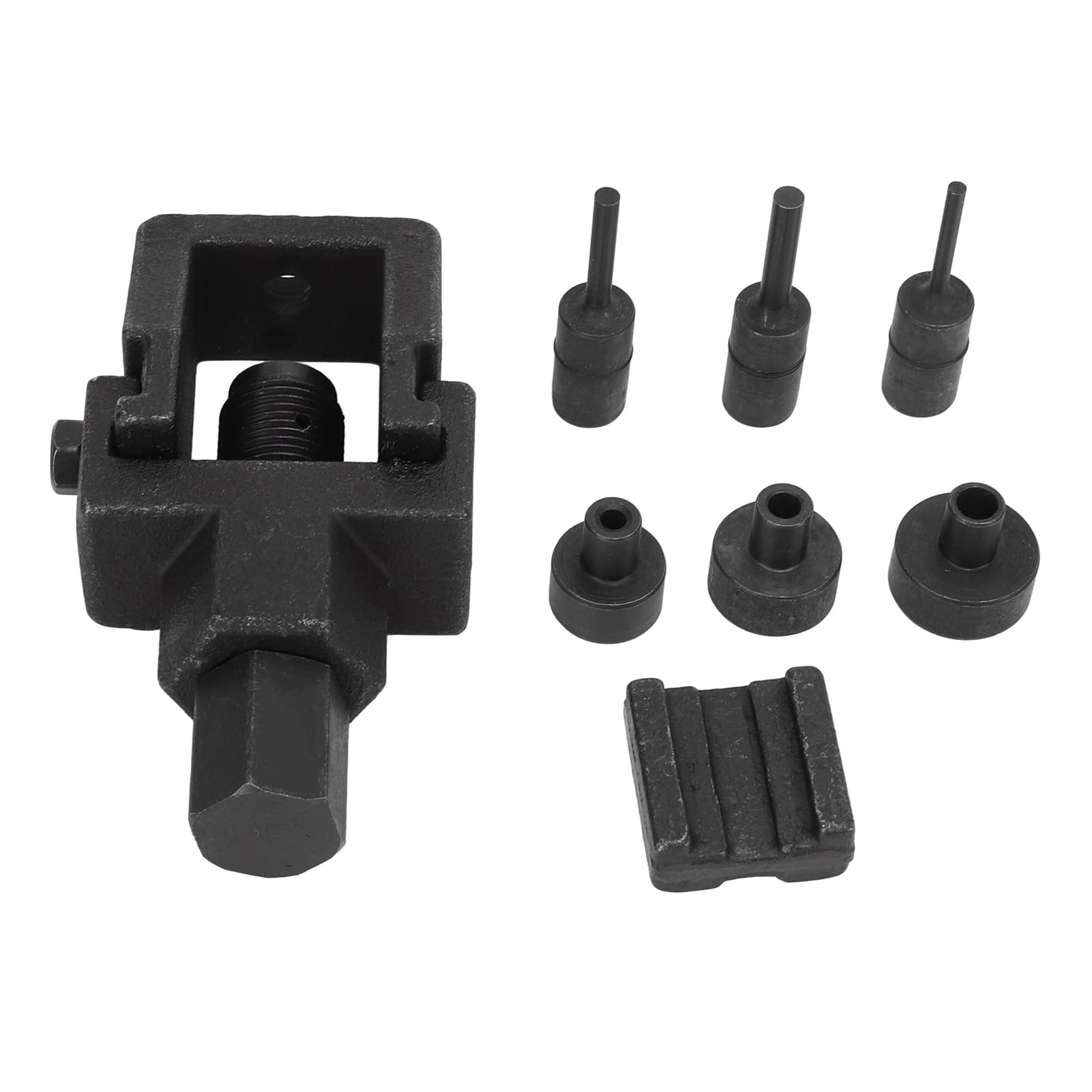 Cortador de Cadenas para Moto, Juego de Remachadoras con Uso en Taller, para Cadenas 520, 525, 530, 532, con 8 Removedores y Herramientas de Remachado, para Moto, ATV, Coche