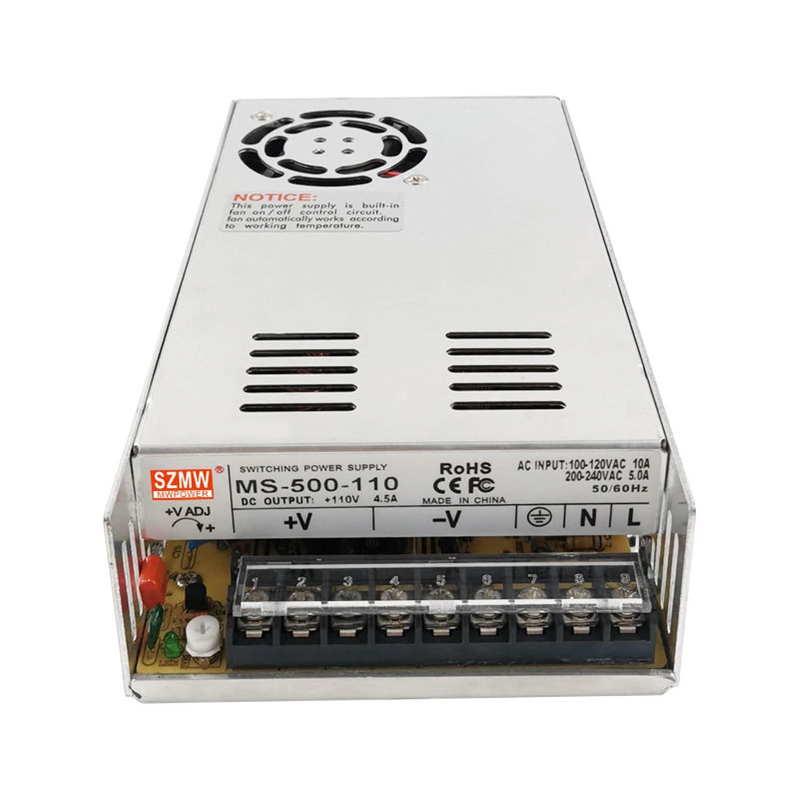 MS500 スイッチング電源 500W 5V 12V 24V 36V 48v 60V 72V 80V 110V