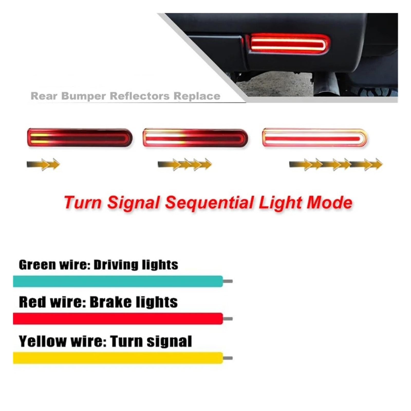 Pilotos Traseros coche Para Toyota FJ Para Cruiser 2007-2014, Reflector LED Rojo Para Parachoques Trasero Luz Freno Antiniebla Luz Señal Giro(Smoked Lens)