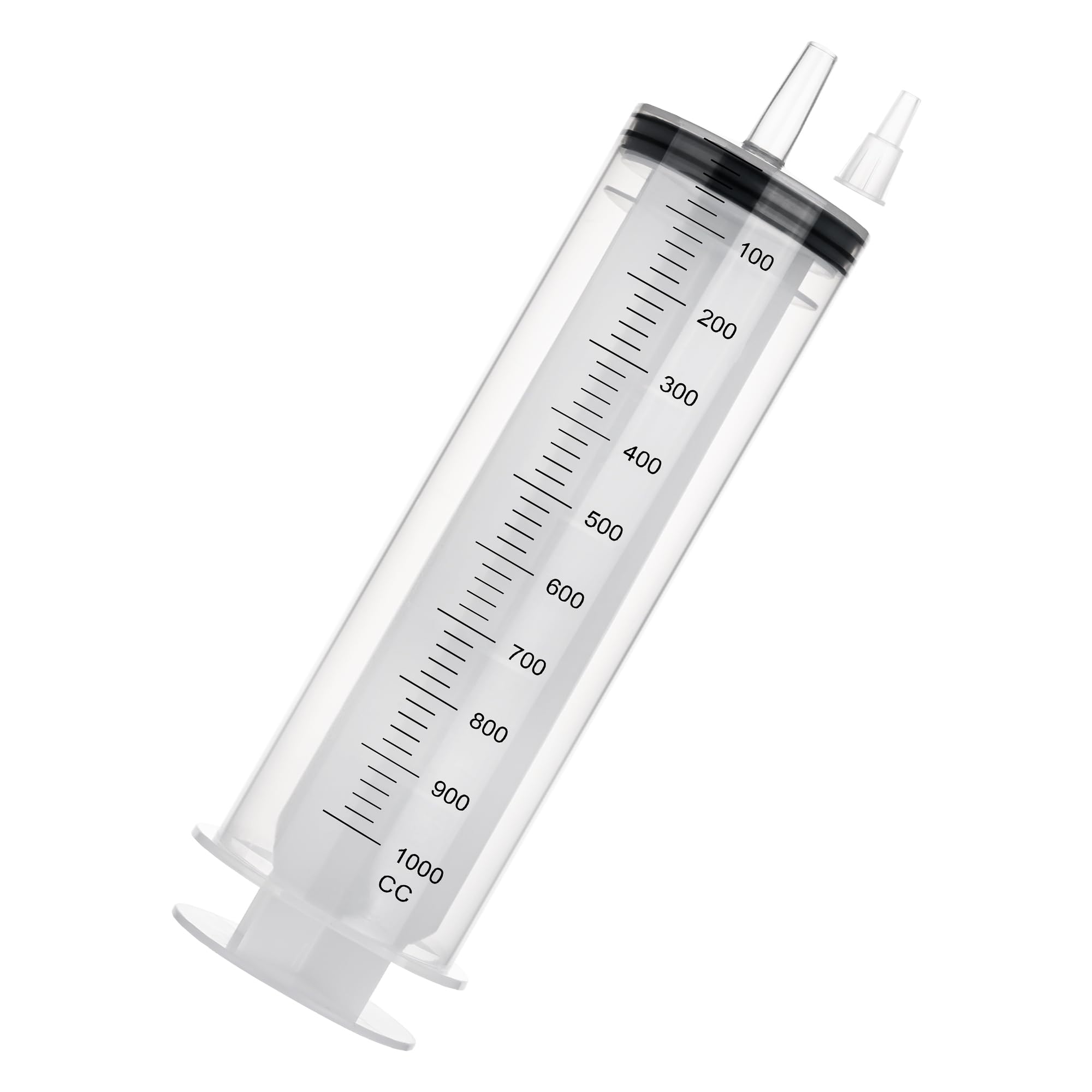 1000ml Large Syringe,Plastic Syringes for Liquid with Tip Adapter, for Scientific Labs, Measuring, Watering, Refilling, Filtration Multiple Uses, Individual Sealed