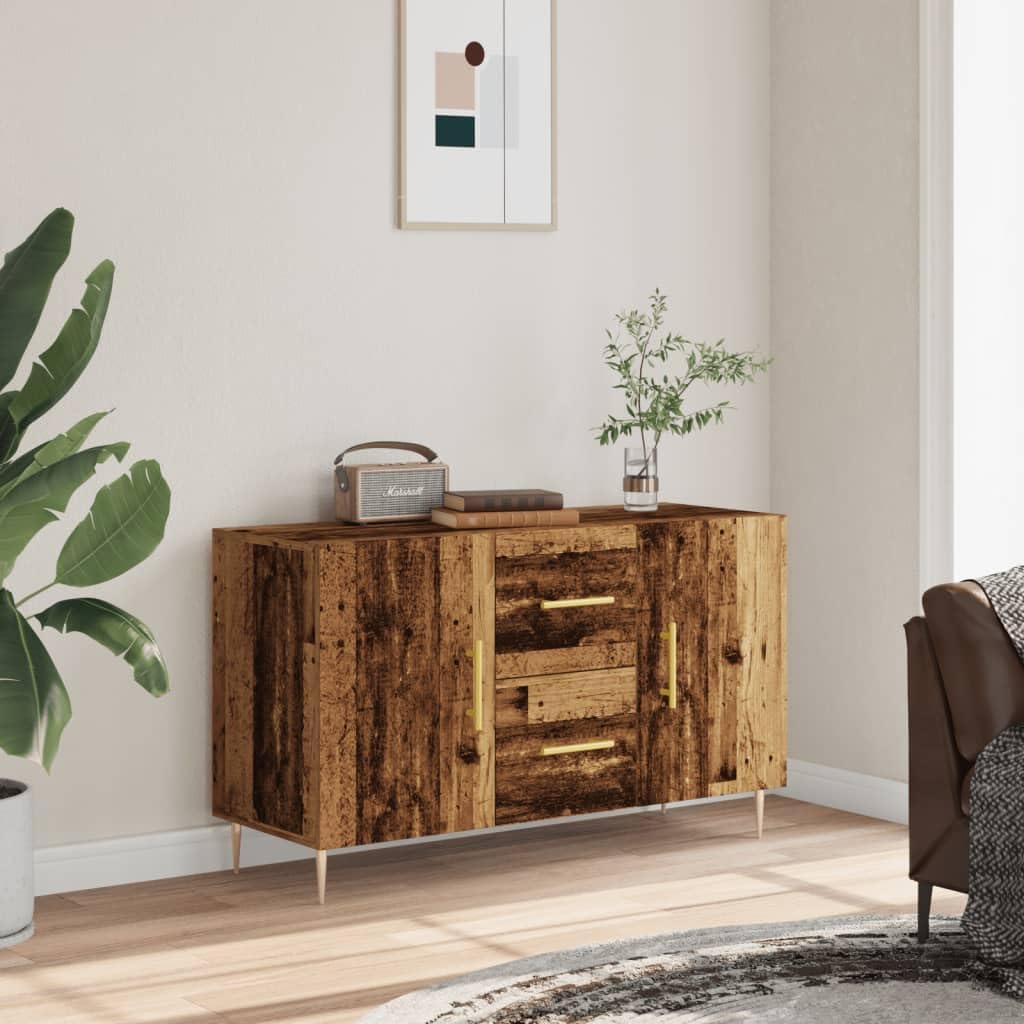Credenza effetto legno anticato, 100 x 36 x 60 cm, comò