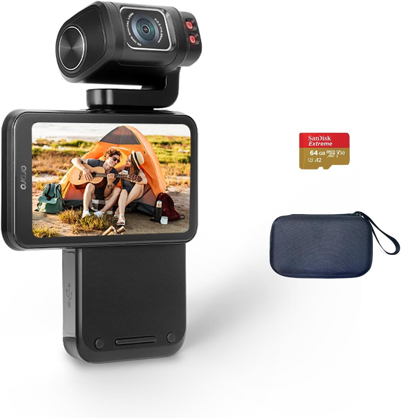Videocamera 4K 64MP Per Vlogging - Doppia Fotocamera, Schermo Girevole, Microfono Incluso - Foto 5