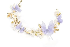 Butterfly Headbands for Girls, Flower Girl Hair Accessory with Pearls