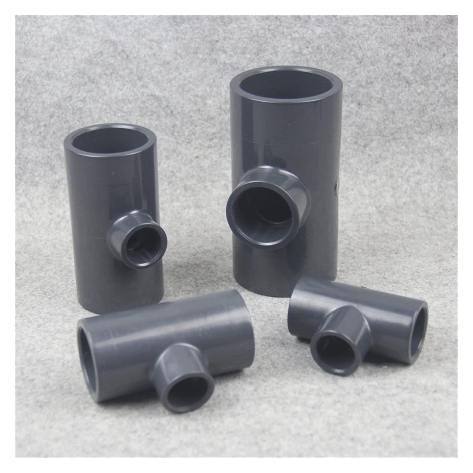 HMTE Accesorios de tubería de Agua de plástico UPVC en T de Diferentes diámetros 1 Pieza (Color : 1 Pcs, Thread Specification : ID 50 X ID40mm) (1 Pcs ID 50 X ID32mm)