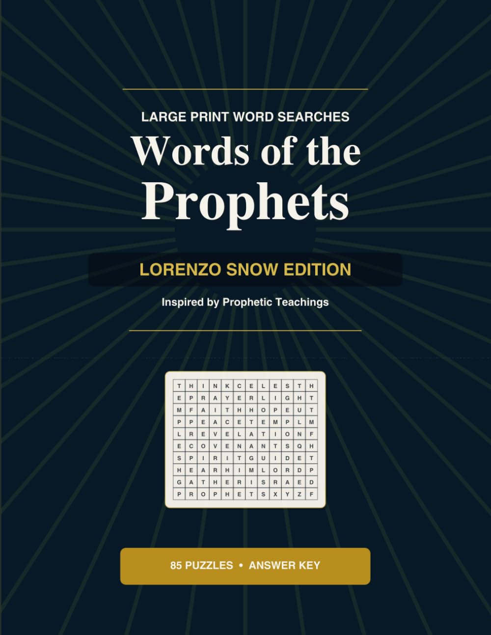 Words of the Prophets: Lorenzo Snow Edition - Large Print Word Searches Inspired by Prophetic Teachings