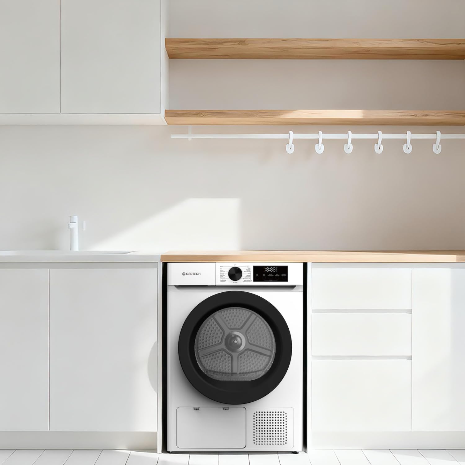 GEDTECH Sèche-linge pompe à chaleur SL9HPE 9 Kg 16 programmes Départ différé Grande capacité