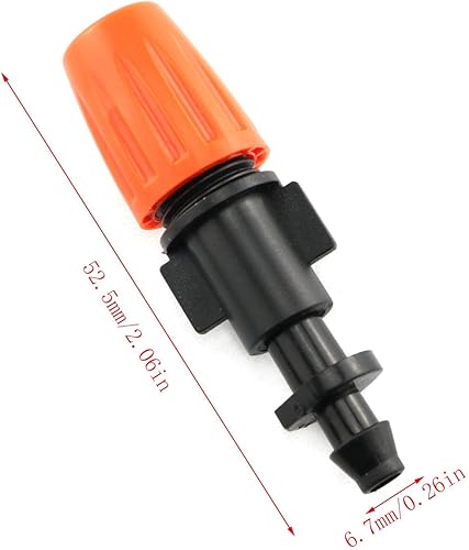 Miniatura 2 de E-outstanding Gotero de micro flujo 12 piezas micro rociador ajustable jardín rociador cabeza atomizadores rociadores riego goteo boquillas de