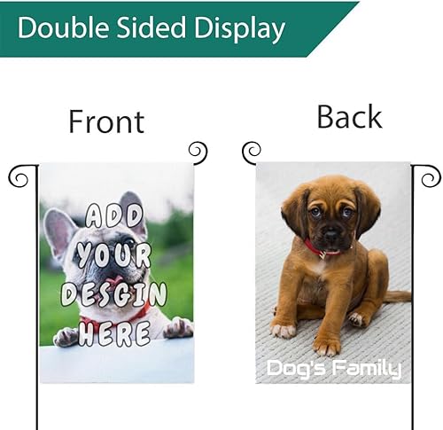 Miniatura 10 de Banderas de jardín personalizadas de calabaza de otoño con texto inicial de 12 x 18 pulgadas, arpillera de doble cara para exteriores, decoración de