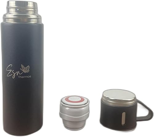 Miniatura 5 de Termo de acero inoxidable, termo taza para bebidas calientes y bebidas frías para viajes y, picnics 16.9 fl oz16.9oz calidad café, té y botella de