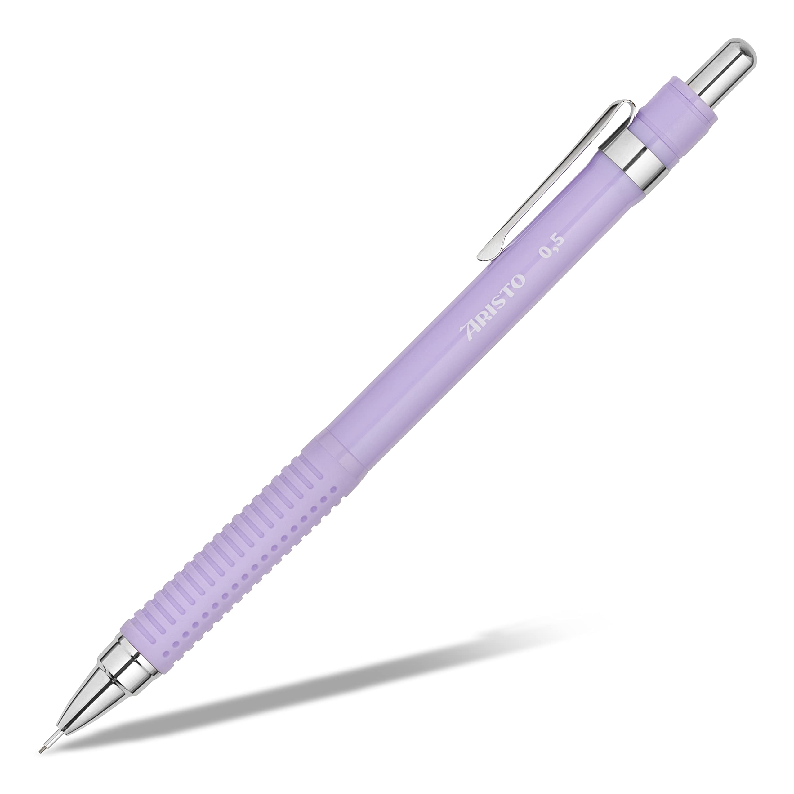 Aristo AR55810 Topline Mat Series Schnellverstellzirkel & Druckbleistift (Kreise bis 370 mm Durchmesser, Ersatzminen, Schenkel aus Zinkdruckguss) soft lavender Studio Pen Set, Mat Series soft lavender