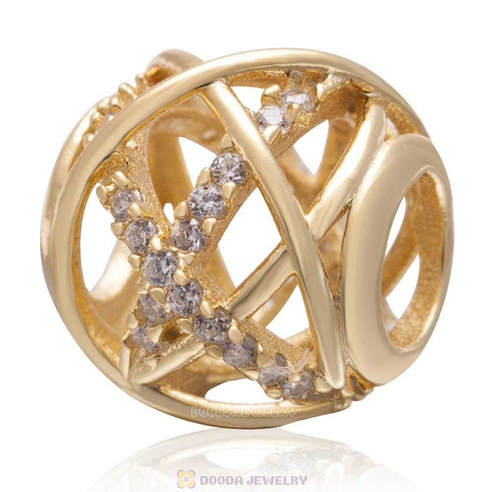 Galaxy Charms with Clear CZ 925 Sterling Silver Openwork Charms Fits Pandora Charms Bracelet Jewelry Gifts for Women