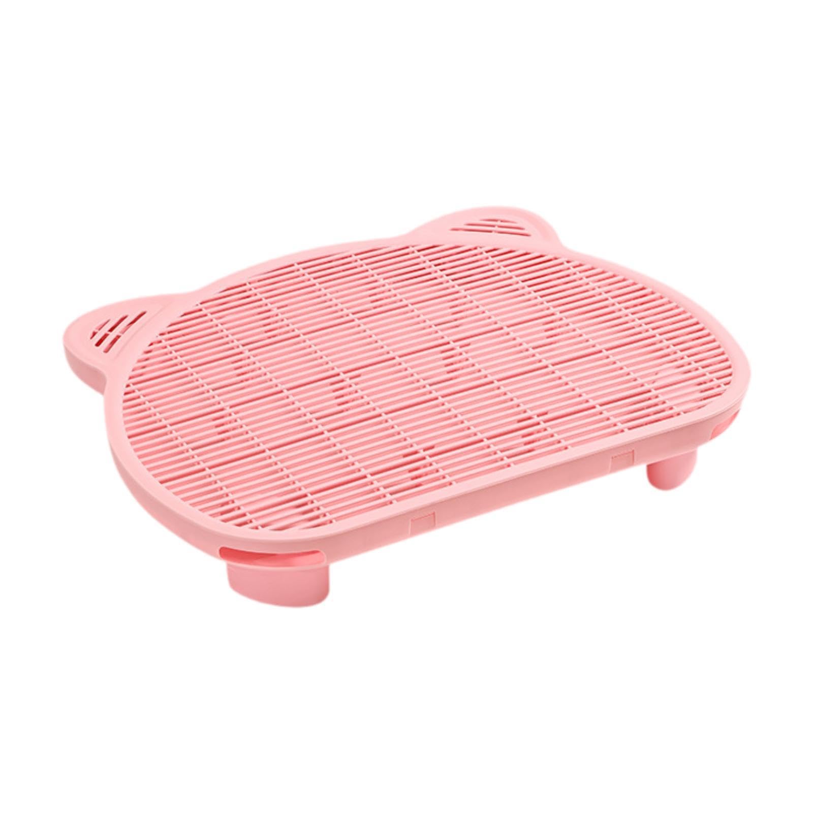 Tapis de Litière pour Chat, Marchepied, Facile à Nettoyer, Moins de Déchets, Marchepieds Réutilisables, Tapis de Rétention de Litière pour Chats, Rose