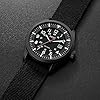 Infantry Black Military Analogue Wrist Watch for Men, Mens Army Field Tactical Outdoor Sport Watches, Waterproof Work Casual Quartz Wristwatch Date Nylon Strap #4