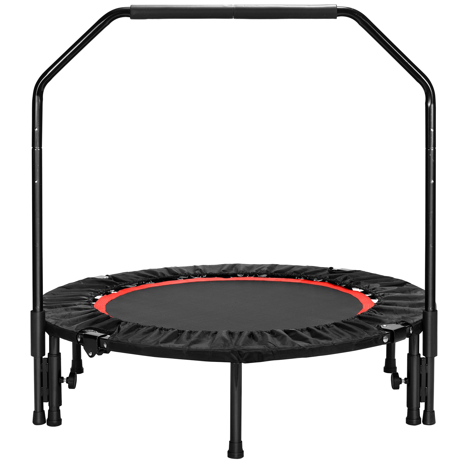 LIFERUN Cama elástica de Interior de 101 cm de diámetro, Plegable, para Adultos y niños, Capacidad de Carga de 150 kg, Altura de pasamanos Ajustable, Entrenamiento de Resistencia
