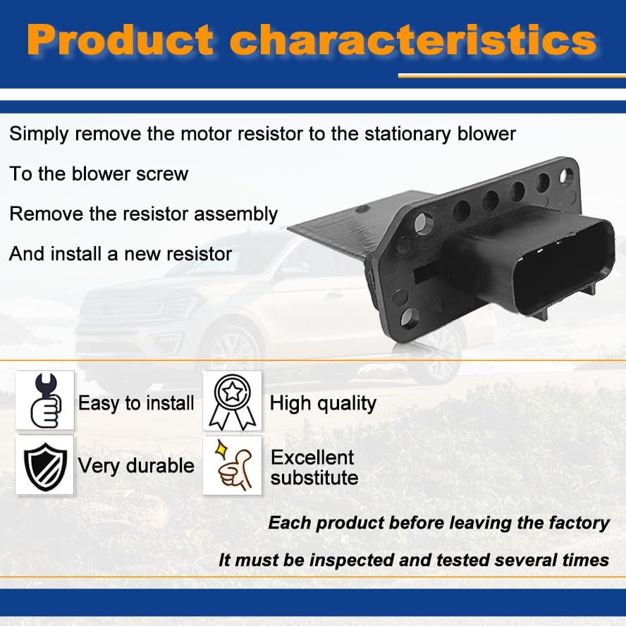 Image of YH-1715 HVAC Blower Motor Resistor Replacement for Ford Expedtion Escape F150 F250 F350 Super Duty Mustang Lincoln Mark LT Mercury Mariner Replaces 3F2Z-18591-AA