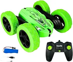 Carrinho De Controle Remoto 4x4 Pirueta Giro 360º Brinquedo Infantil Recarregável Maluco Verde Com Luzes Kizumba (VERDE)