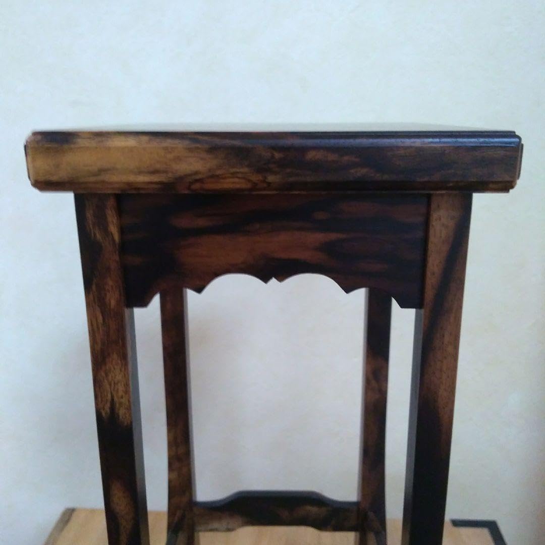 銘木黒柿　特上孔雀杢　将棋駒台 銘木黒柿 特上孔雀杢 将棋駒台 超特上黒柿孔雀杢を