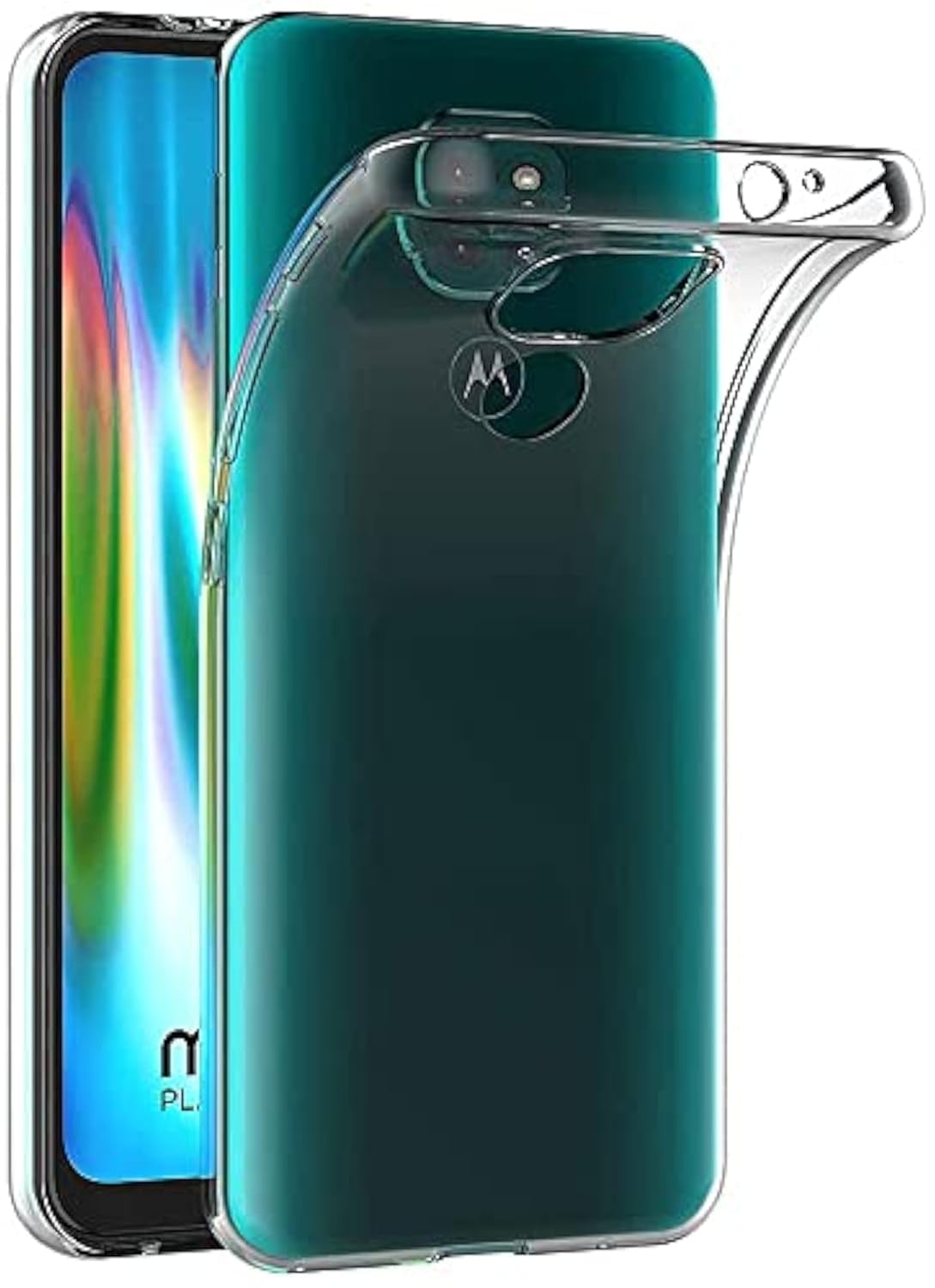 MaiJin Case for Motorola Moto G9 Play (6.5 inch) Soft TPU Rubber Gel Bumper Transparent Back Cover