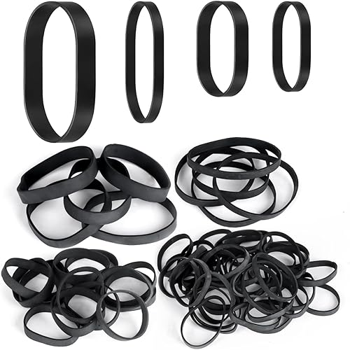 62 bandas tácticas de goma negras resistentes al calor UV resistentes al frío para acampar supervivencia, 4 tamaños