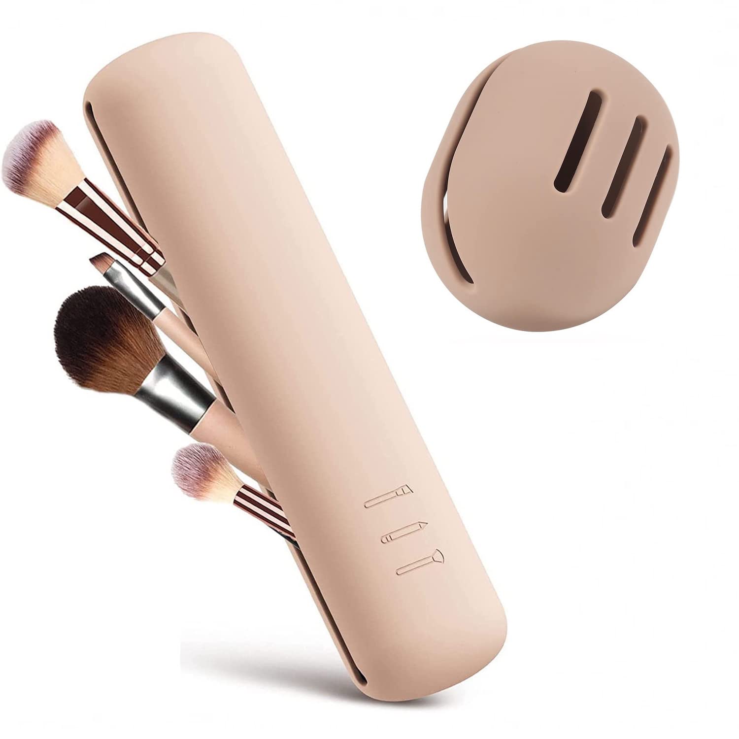 Silicone Makeup Brush & Sponge Holder - Travel Brush Case