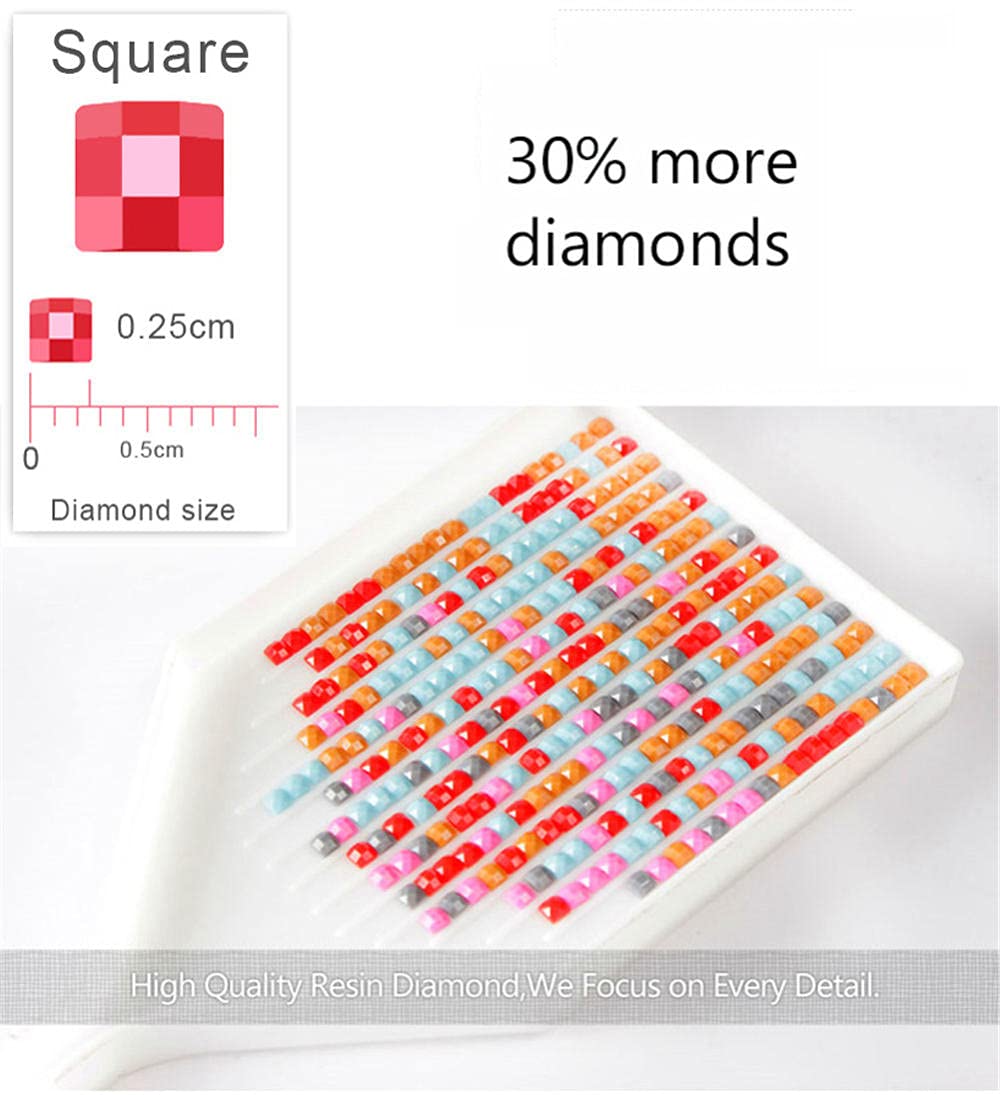 Diamond Painting Cerf - Kit Créatif Adulte 5D, Grand Format 70x95 Cm - Diamants Carrés, Activité DIY Déco Murale Ou Cadeau