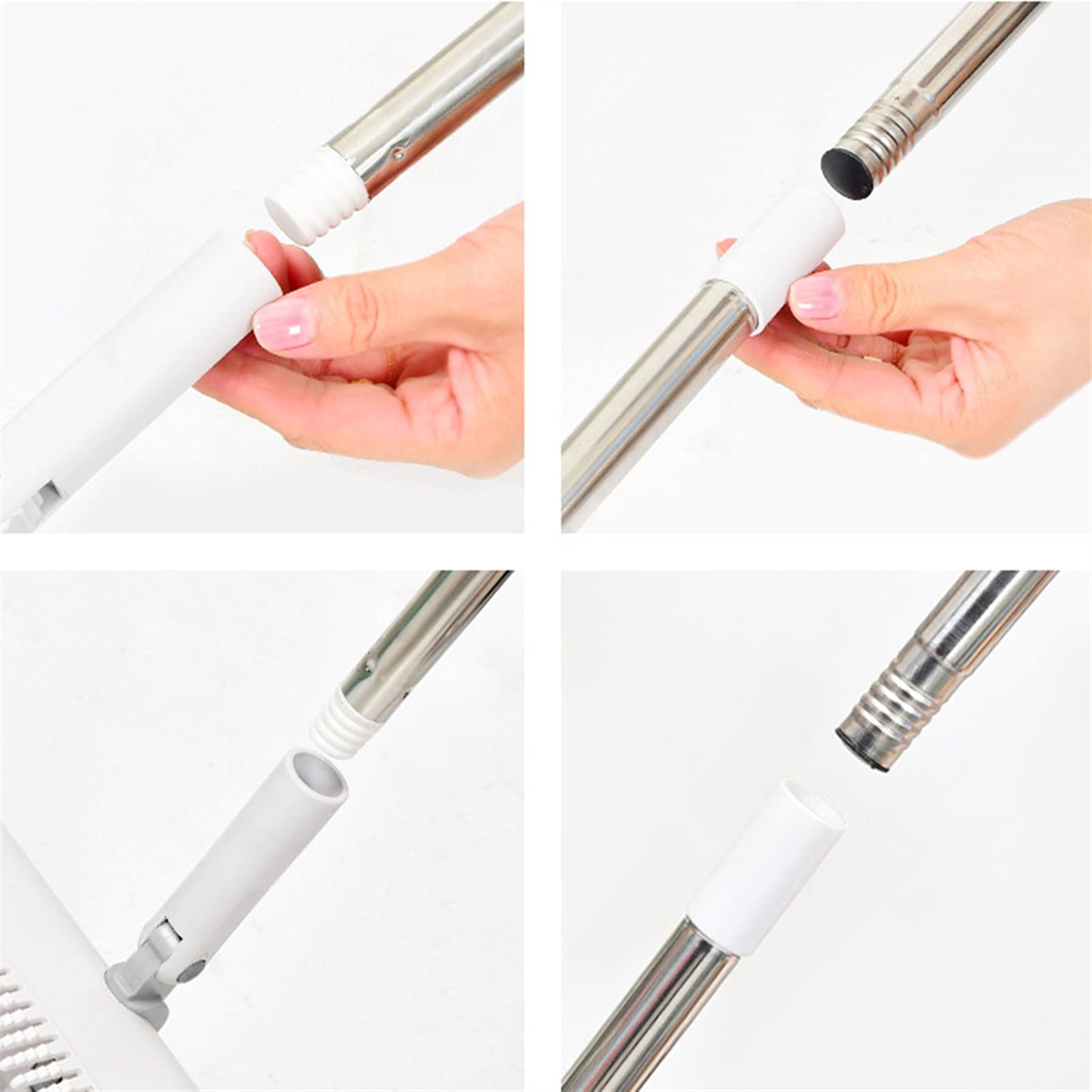 Besen und Kehrschaufel Set Besen und Kühlung Set mit langem Griff - Küchenbesen und stehende Staubpfanne Set mit stehender Kehrschaufel for Bodenreinigung Besen/Besen und Kehrschaufel