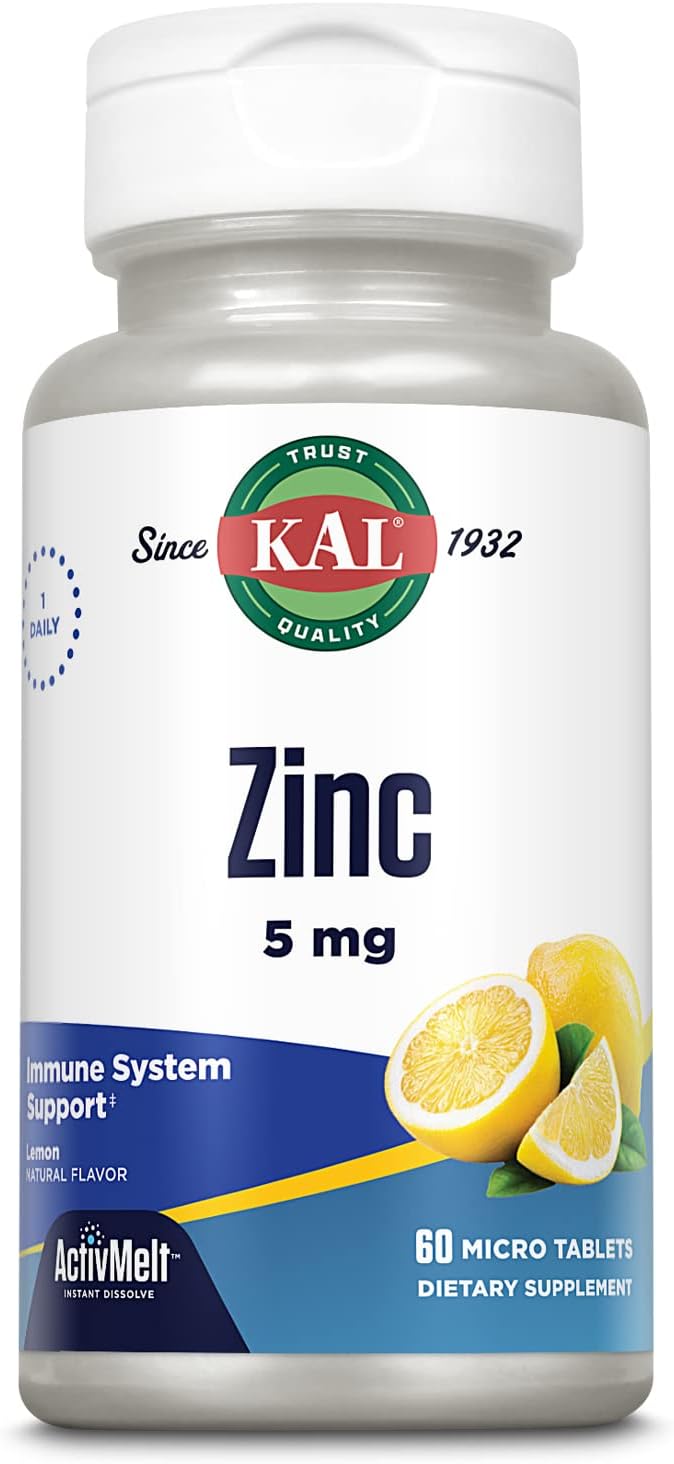 KAL Zinc Sweet Lemon, 5mg, 60 Micro Tablets